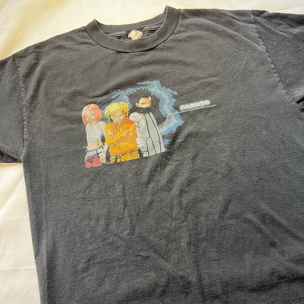 Faded Naruto Anime Graphic T Shirt